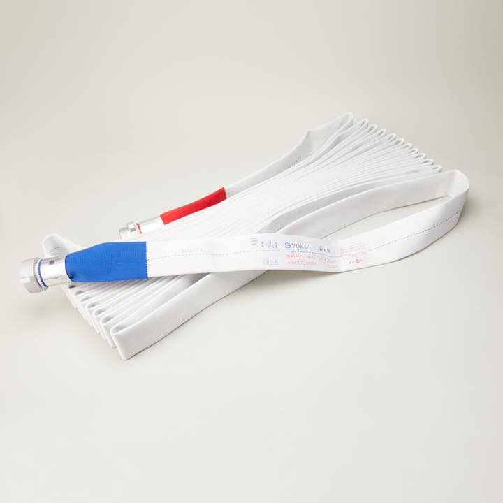 横井ホース 50φ×20m ネジ 0.9MPa(折畳)