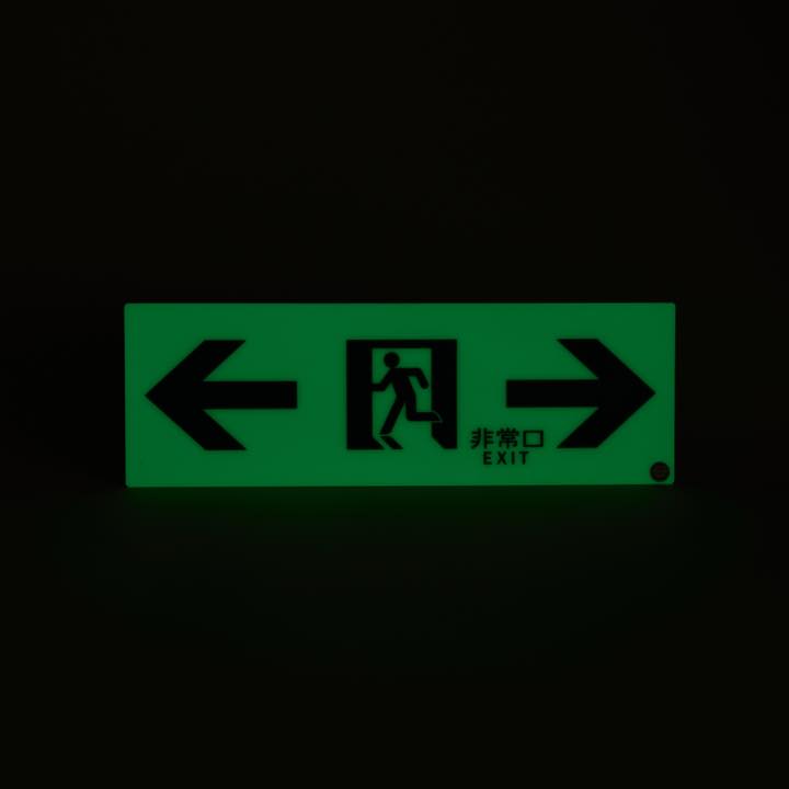 高輝度蓄光式誘導標識 通路両矢PSN903