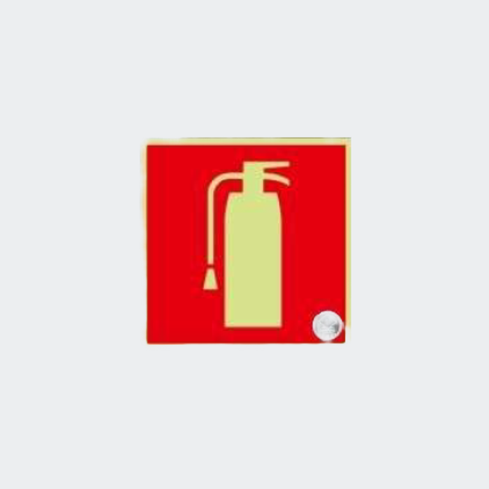 図記号入り消火器蓄光標識 推-14