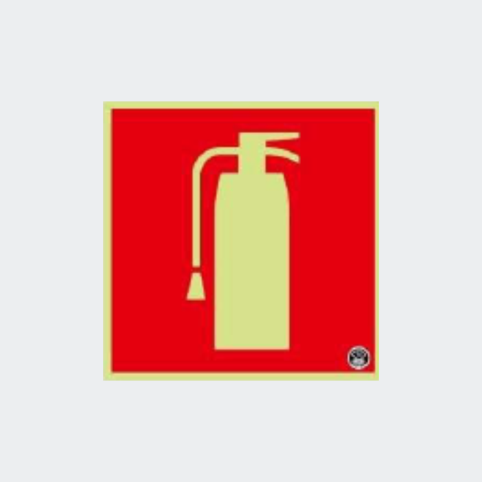 図記号入り消火器蓄光標識 推-33