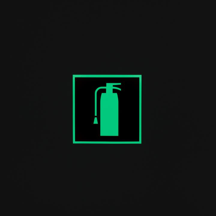 図記号入り消火器蓄光標識 推-33