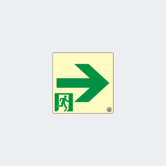 高輝度蓄光式誘導標識 通路右矢PSN961 - THE PROSUS SHOP
