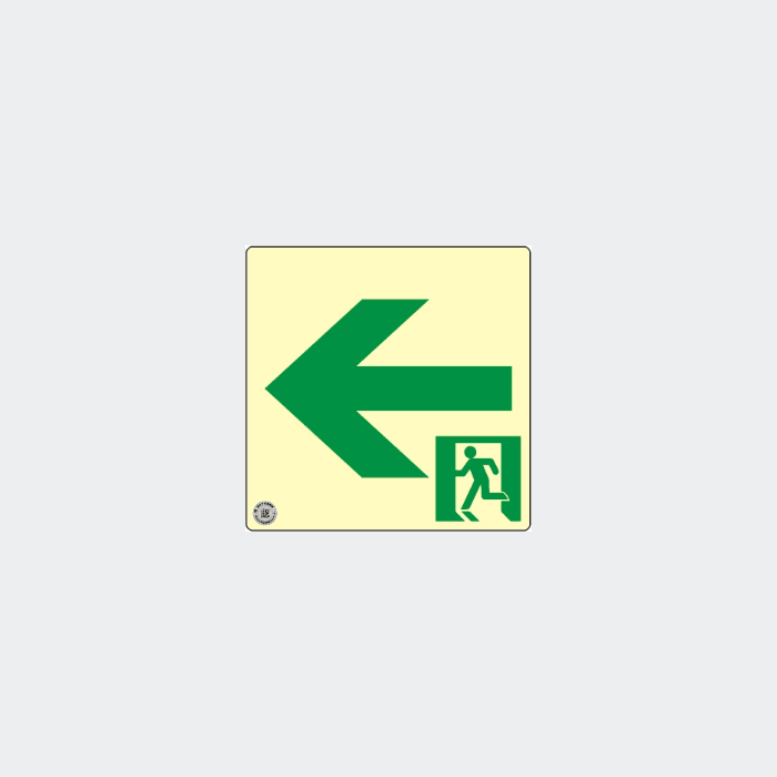 高輝度蓄光式誘導標識 通路左矢PSN962 - THE PROSUS SHOP