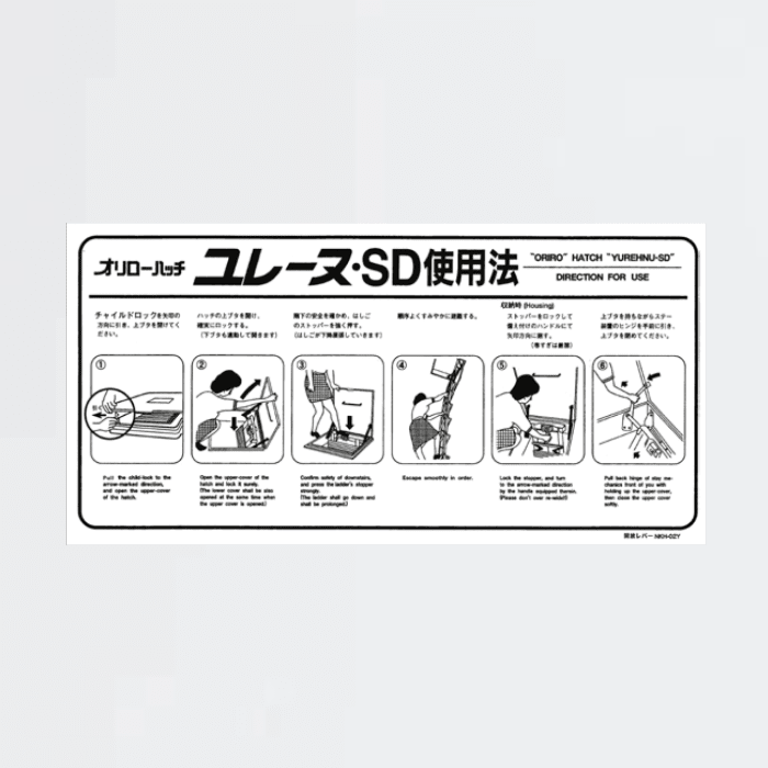 使用法銘板ハッチUSD型用（横）NKH-02Y（開放レバー） - THE PROSUS SHOP
