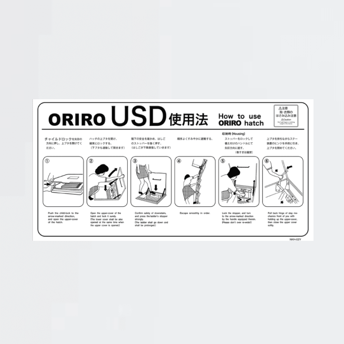 使用法銘板ハッチUSD型用（横）NKH-02Y - THE PROSUS SHOP